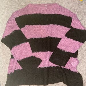 Daisy street Striped Women's Sweater in Pink and Brown